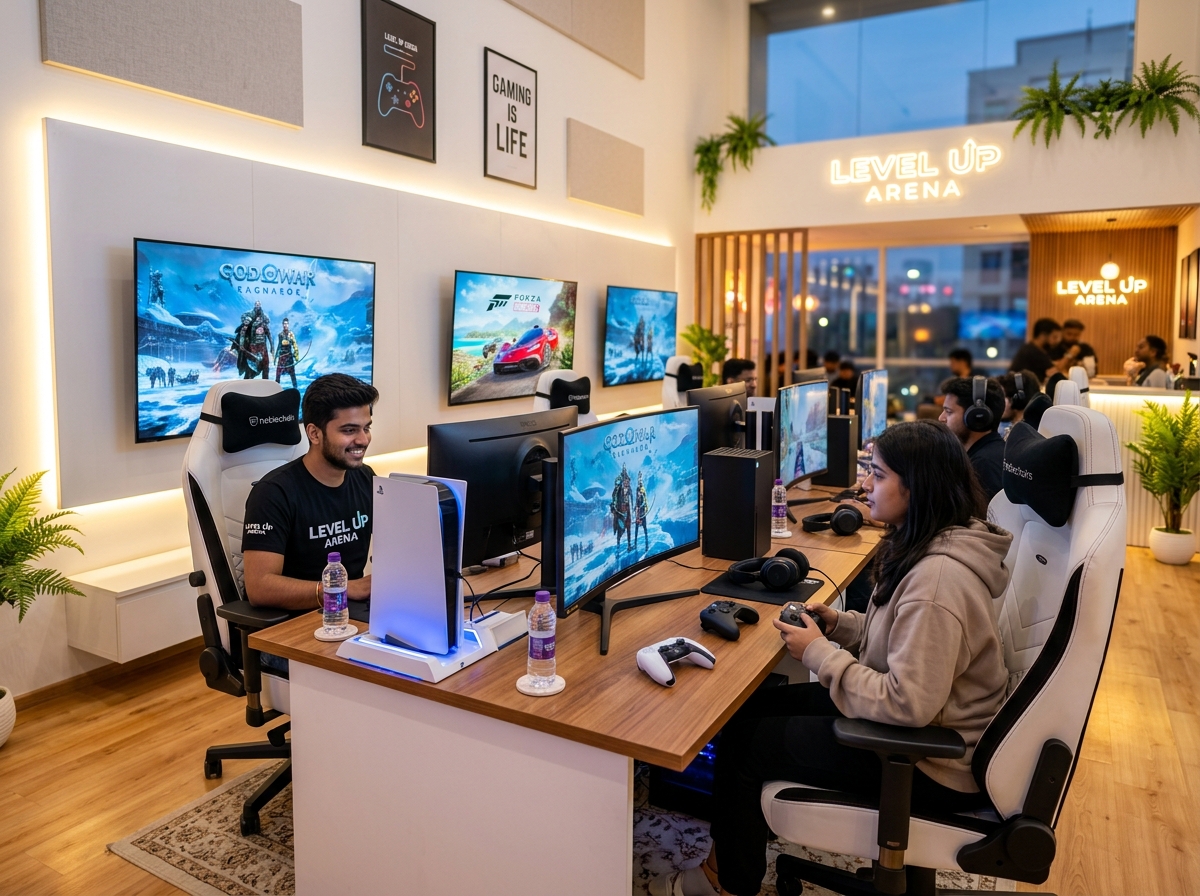 Console Gaming Zone with PS5 and Xbox at PixelArena