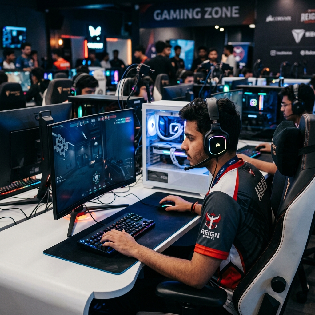 Arjun Mehta, competitive gamer at PixelArena